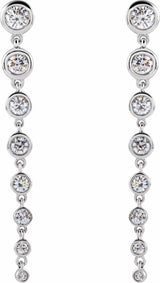 14K White Gold 1 3/4 CTW Lab-Grown Diamond Earrings