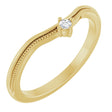 14K Yellow Gold .03 CTW Natural Diamond Contour Band