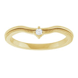 14K Yellow Gold .03 CTW Natural Diamond Contour Band