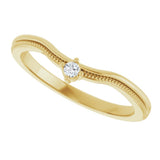14K Yellow Gold .03 CTW Natural Diamond Contour Band