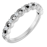 14K White Gold 1/8 CTW Natural Diamond Anniversary Band