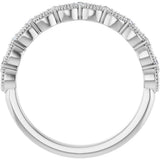 14K White Gold 1/8 CTW Natural Diamond Anniversary Band