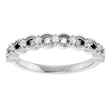 14K White Gold 1/8 CTW Natural Diamond Anniversary Band
