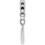 14K White Gold 1/8 CTW Natural Diamond Anniversary Band