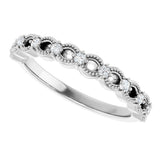 14K White Gold 1/8 CTW Natural Diamond Anniversary Band