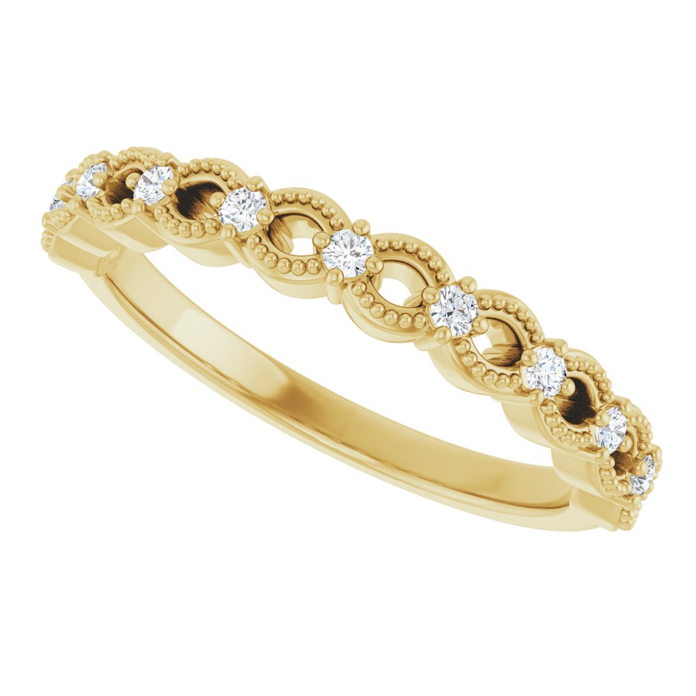 14K Yellow Gold 1/8 CTW Lab-Grown Diamond Anniversary Band