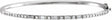 14K White Gold 1 CTW Natural Diamond 7" Bangle Bracelet