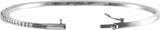 14K White Gold 1 CTW Natural Diamond 7" Bangle Bracelet