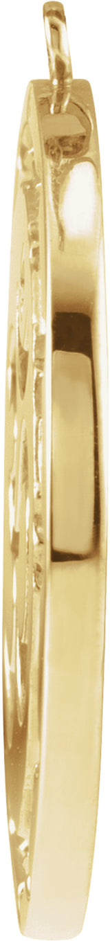 14K Yellow Om Dangle