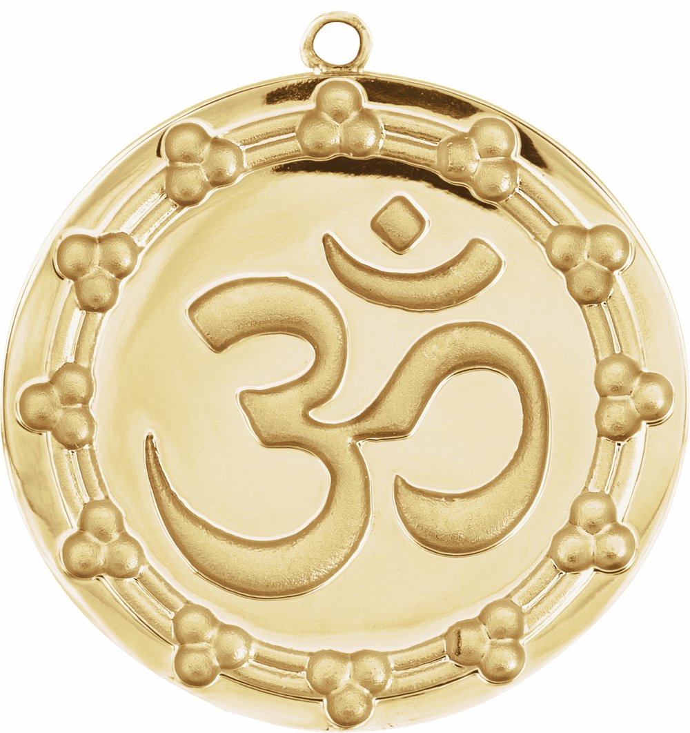 14K Yellow Om Dangle 