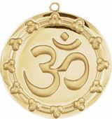 14K Yellow Om Dangle 