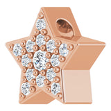 14K Rose .04 CTW Natural Diamond Star Pendant