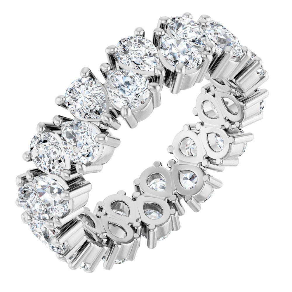 14K White 3 5/8 CTW Lab-Grown Diamond Eternity Band