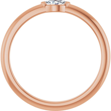 14K Rose Gold 1/8 CTW Natural Diamond Solitaire Ring