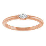 14K Rose Gold 1/8 CTW Natural Diamond Solitaire Ring