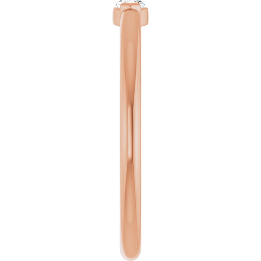14K Rose Gold 1/8 CTW Natural Diamond Solitaire Ring