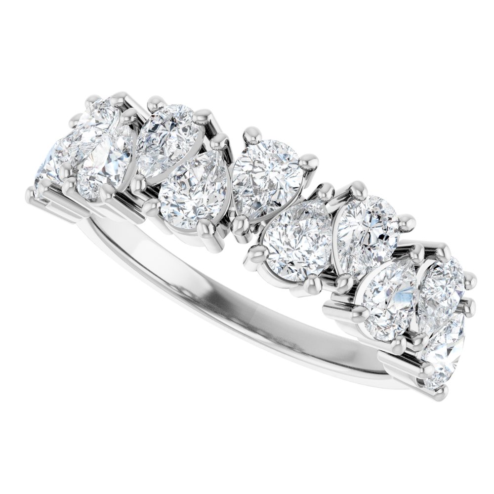 14K White Gold 1 1/2 CTW Lab-Grown Diamond Anniversary Band
