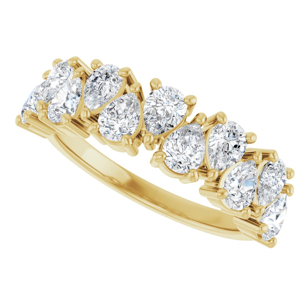 14K Yellow Gold 1 1/2 CTW Lab-Grown Diamond Anniversary Band