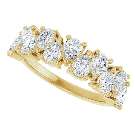 14K Yellow Gold 1 1/2 CTW Lab-Grown Diamond Anniversary Band