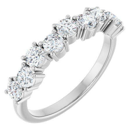 14K White Gold 9/10 CTW Lab-Grown Diamond Anniversary Band