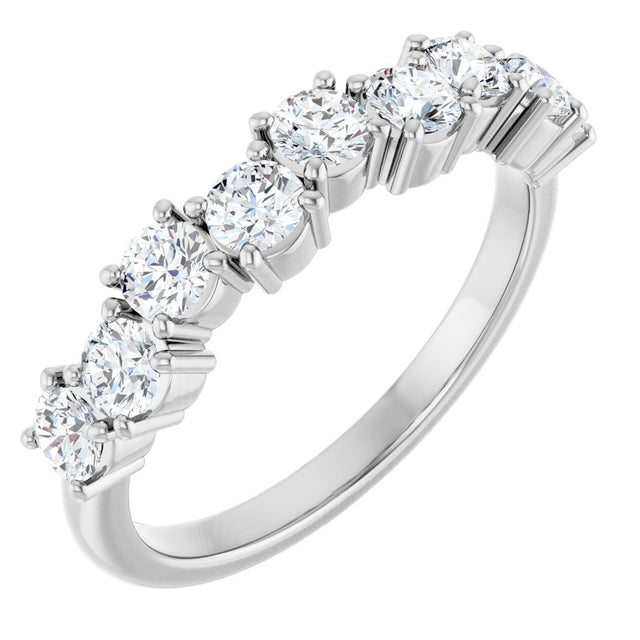 14K White Gold 9/10 CTW Lab-Grown Diamond Anniversary Band