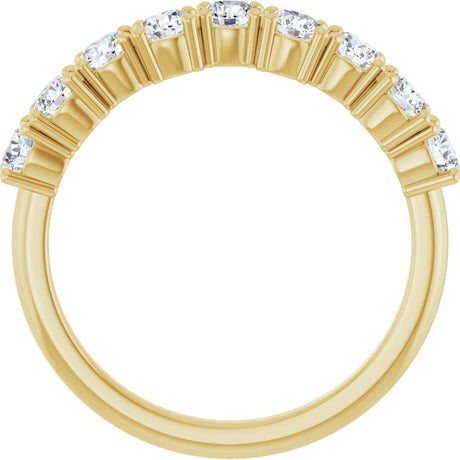 14K Yellow 9/10 CTW Lab-Grown Diamond Anniversary Band