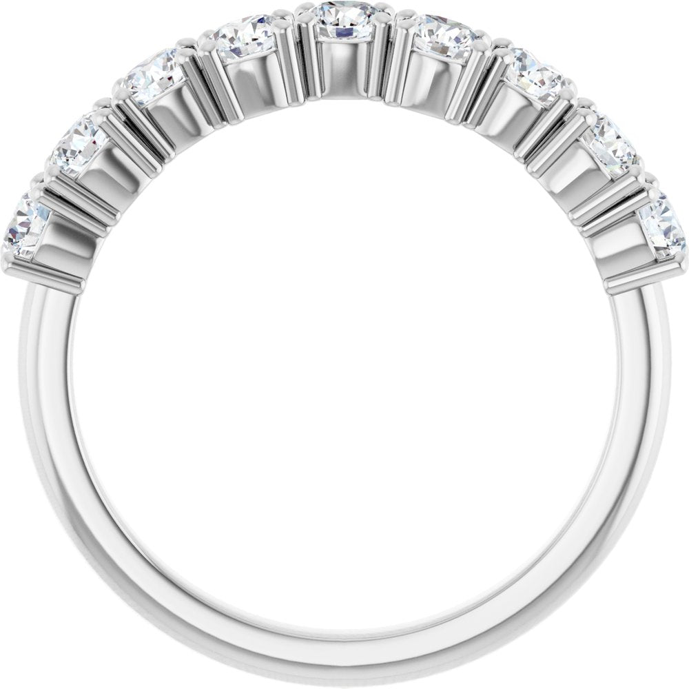 14K White 9/10 CTW Lab-Grown Diamond Anniversary Band