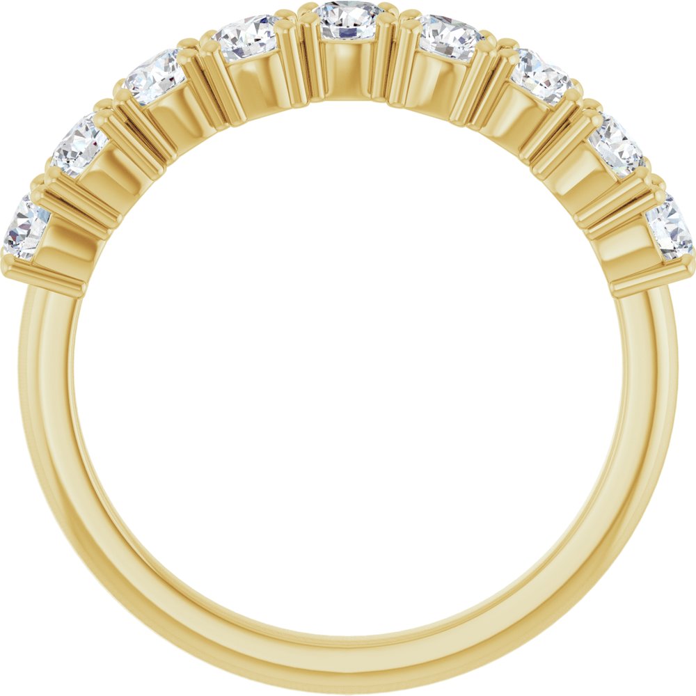 14K Yellow 9/10 CTW Lab-Grown Diamond Anniversary Band