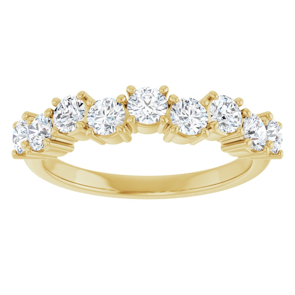 14K Yellow Gold 9/10 CTW Lab-Grown Diamond Anniversary Band