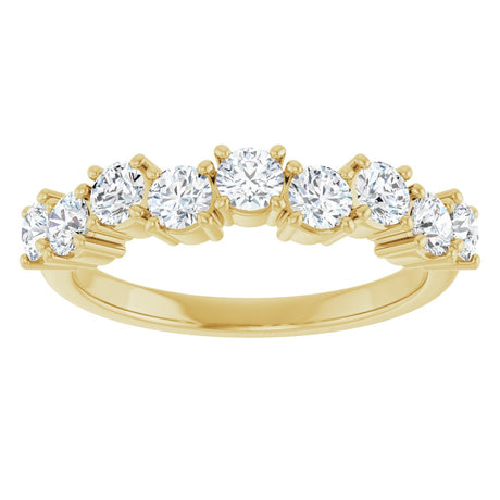 14K Yellow Gold 9/10 CTW Lab-Grown Diamond Anniversary Band