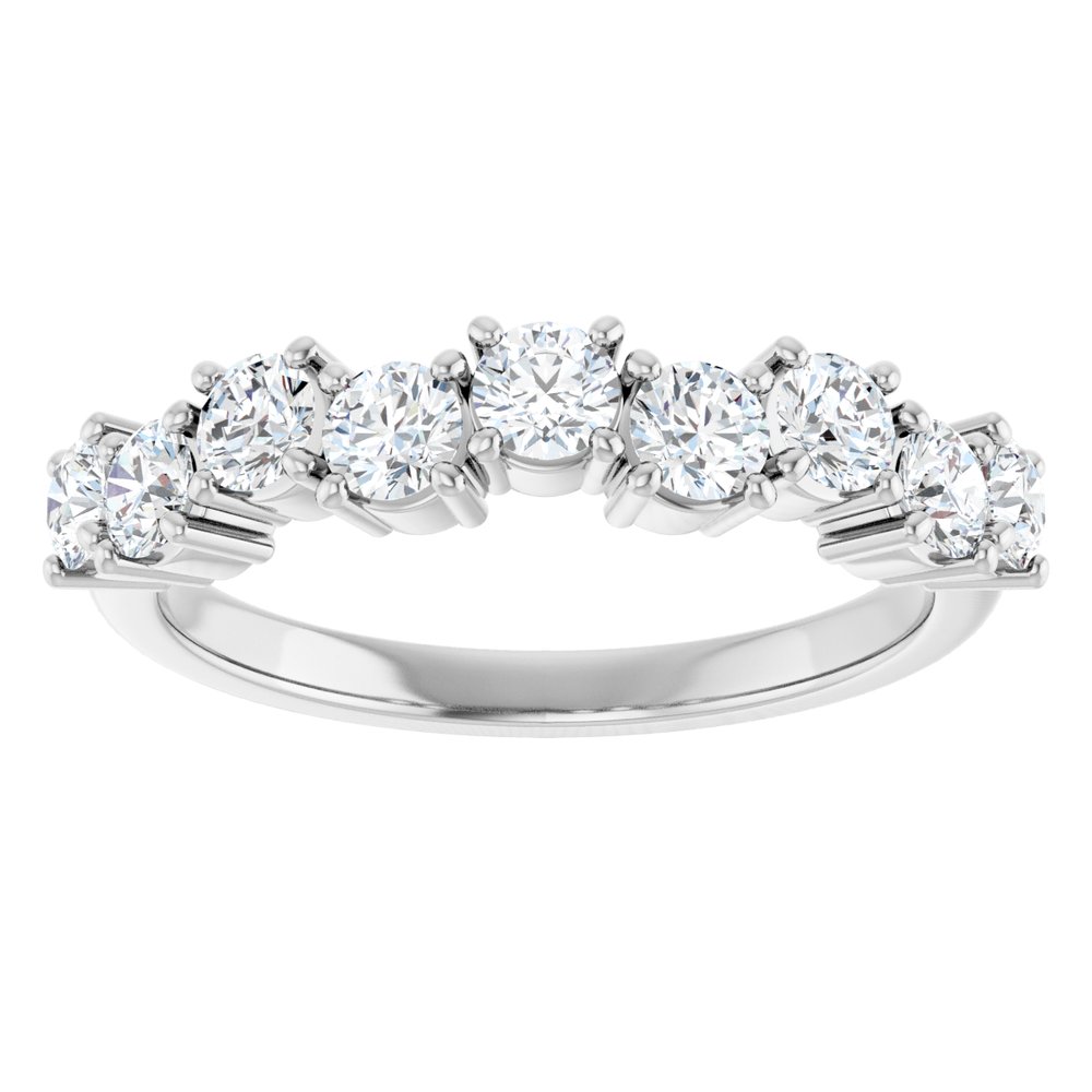 14K White 9/10 CTW Lab-Grown Diamond Anniversary Band