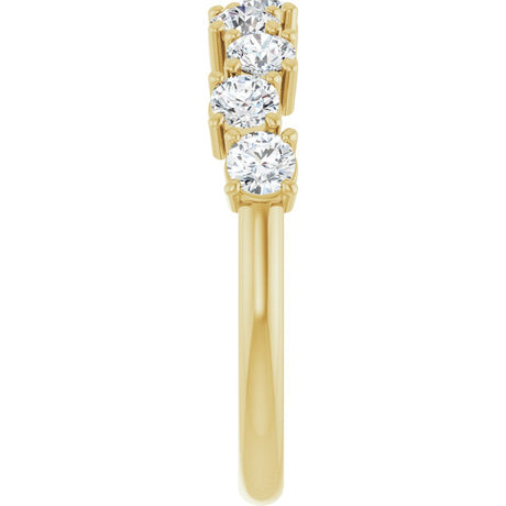 14K Yellow 9/10 CTW Lab-Grown Diamond Anniversary Band