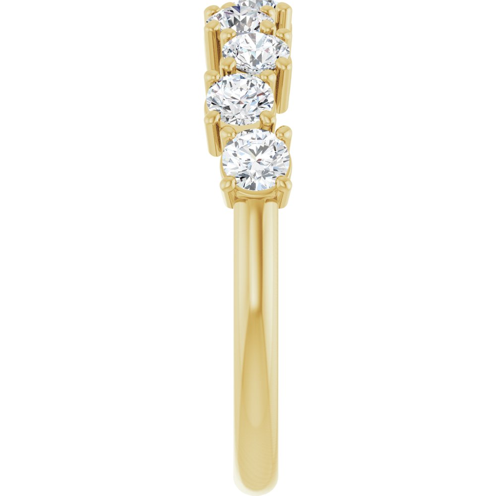 14K Yellow Gold 9/10 CTW Lab-Grown Diamond Anniversary Band