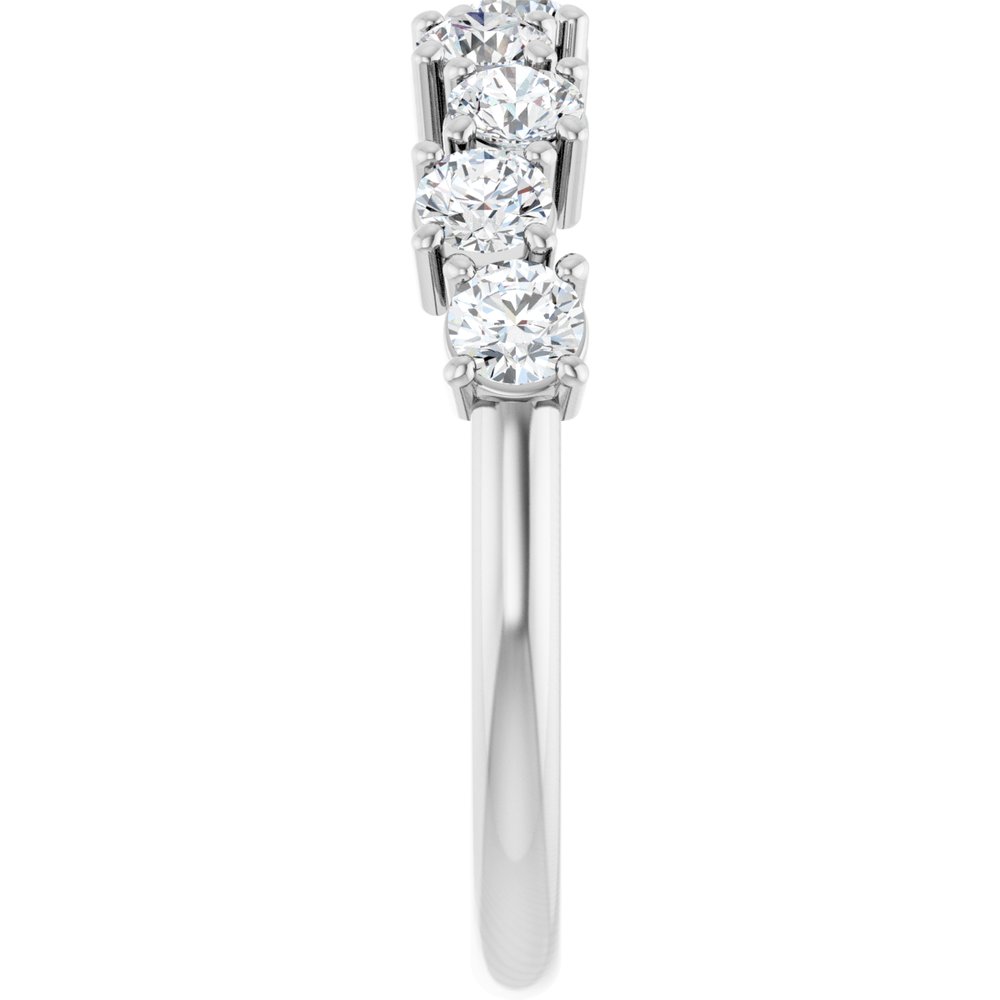 14K White 9/10 CTW Lab-Grown Diamond Anniversary Band