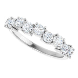 14K White 9/10 CTW Lab-Grown Diamond Anniversary Band