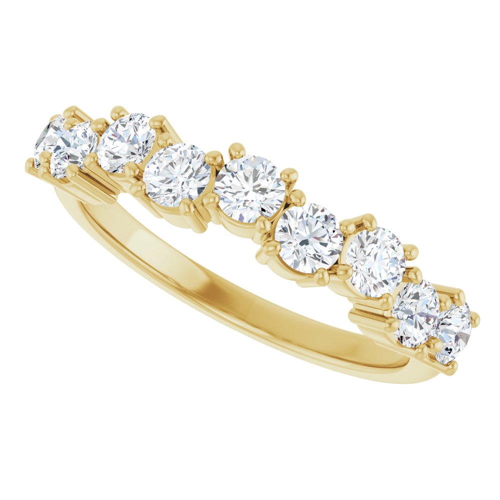 14K Yellow Gold 9/10 CTW Lab-Grown Diamond Anniversary Band