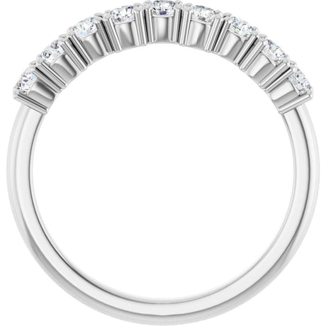 14K White 1/2 CTW Lab-Grown Diamond Anniversary Band