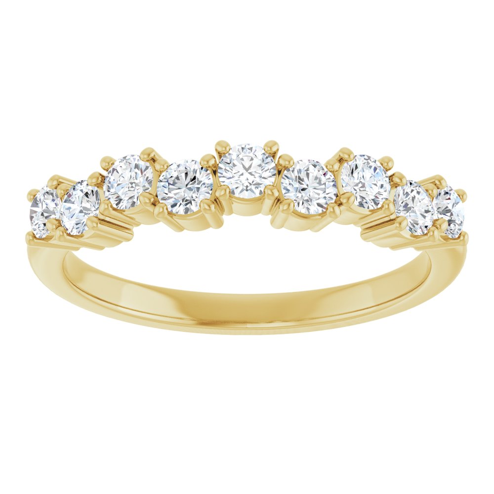 14K Yellow Gold 2.5 mm Round Anniversary Band Mounting