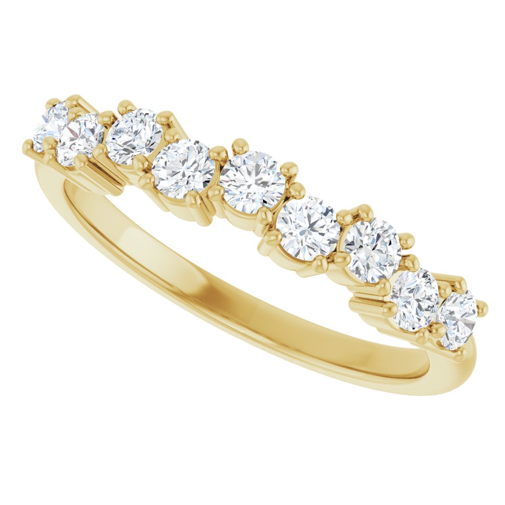 14K Yellow 1/2 CTW Lab-Grown Diamond Anniversary Band