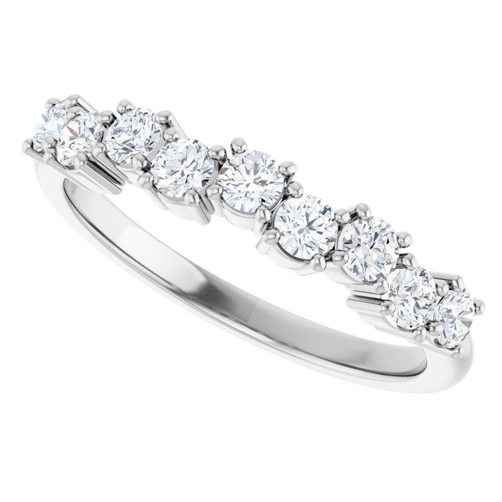 14K White 1/2 CTW Lab-Grown Diamond Anniversary Band