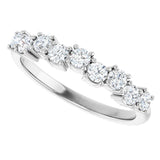 14K White 1/2 CTW Lab-Grown Diamond Anniversary Band