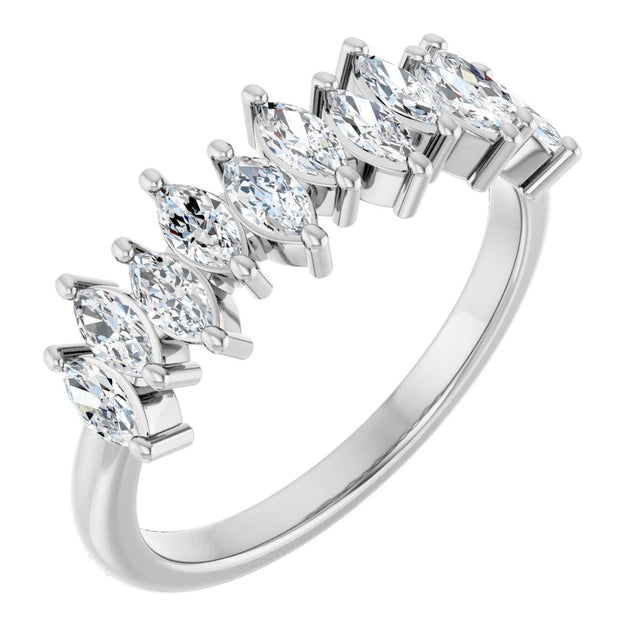 14K White Gold 3/4 CTW Lab-Grown Diamond Anniversary Band