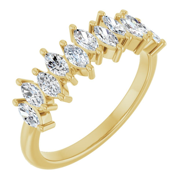 14K Yellow Gold 3/4 CTW Lab-Grown Diamond Anniversary Band