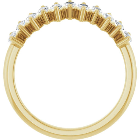 14K Yellow Gold 3/4 CTW Lab-Grown Diamond Anniversary Band