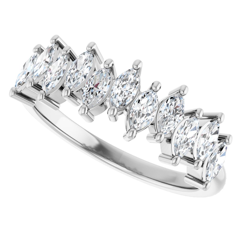 14K White Gold 3/4 CTW Lab-Grown Diamond Anniversary Band