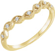 14K Yellow .07 CTW Natural Diamond Contour Band