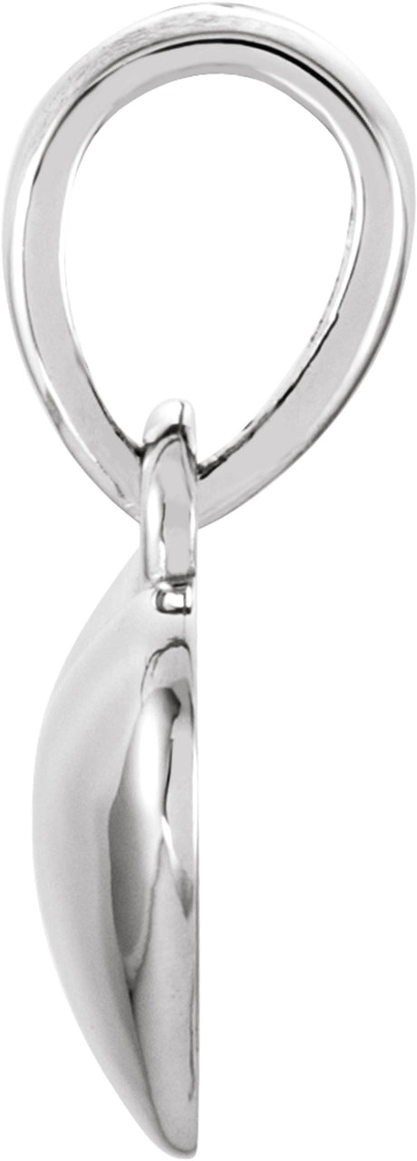 Sterling Silver .03 CT Natural Diamond Heart Pendant
