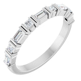 14K White 3/8 CTW Natural Diamond Anniversary Band