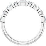 14K White 3/8 CTW Natural Diamond Anniversary Band