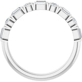 14K White Gold 3/8 CTW Natural Diamond Anniversary Band